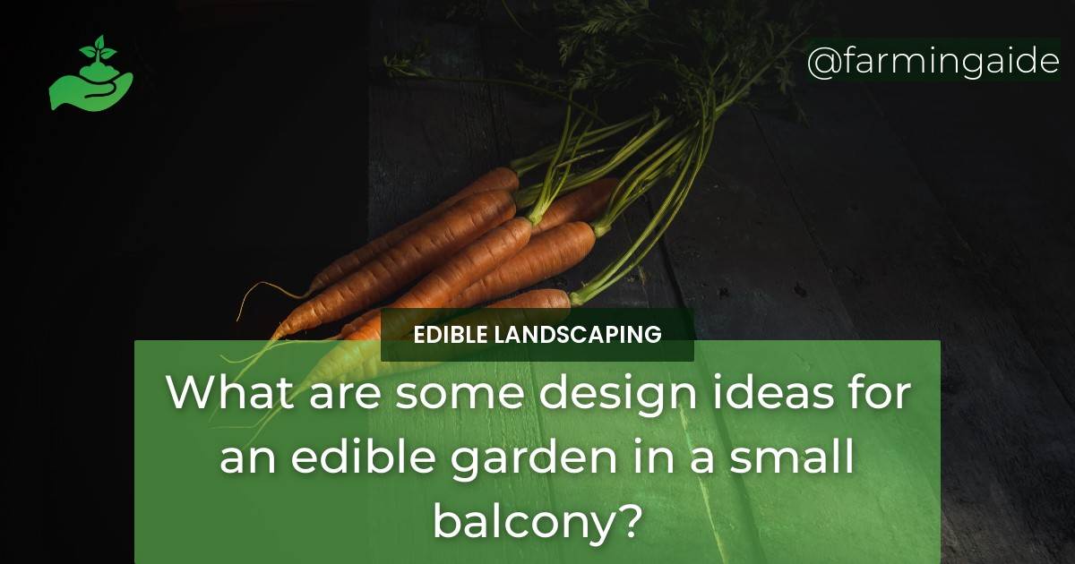 What are some design ideas for an edible garden in a small balcony?