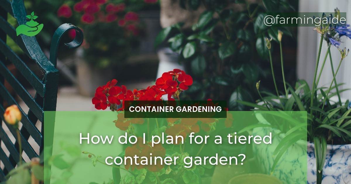 How do I plan for a tiered container garden?