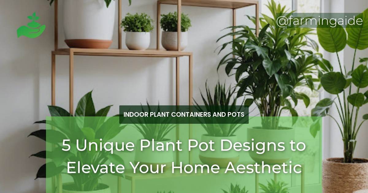 5 Unique Plant Pot Designs to Elevate Your Home Aesthetic